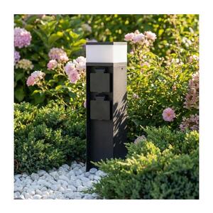 BRILAGI - Venkovní lampa se 2 zásuvkami SCHUKO 1xG9/11W/230V IP44 černá PG13BG-OEM obraz