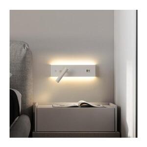 BRILAGI-LED Nástěnné bodové svítidlo s USB portem NOCTIS LED/3W/230V+LED/9W bílá BRI300 obraz