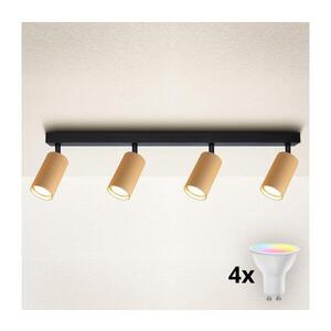 BRILAGI - LED RGBW Stmívatelné bodové svítidlo SELE MODERN 4xGU10/4, 8W/230V zlatá BG2873+4xAI2382 obraz