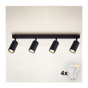 BRILAGI - LED RGBW Stmívatelné bodové svítidlo SELE MODERN 4xGU10/4, 8W/230V černá BG2871+4xAI2382 obraz