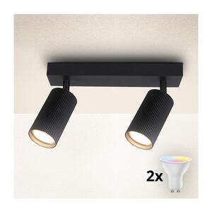 BRILAGI - LED RGBW Stmívatelné bodové svítidlo SELE MODERN 2xGU10/4, 8W/230V černá BG2866+2xAI2382 obraz
