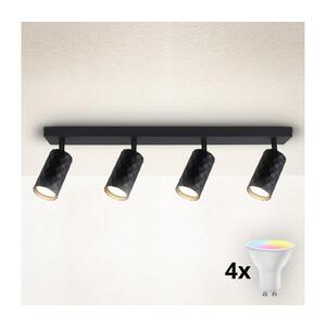 BRILAGI - LED RGBW Stmívatelné bodové svítidlo SELE DIAMANT 4xGU10/4, 8W/230V černá BG2858+4xAI2382 obraz