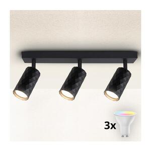 BRILAGI - LED RGBW Stmív. bodové svít. SELE DIAMANT 3xGU10/4, 8W/230V černá BG2855+3xAI2382 obraz