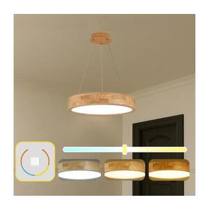 BRILAGI -LED Lustr na lanku FALCON WOOD LED/30W/230V 3000/4000/6000K 45 cm dřevo BRI533 obraz