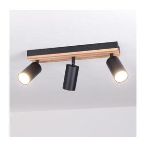 BRILAGI - Bodové svítidlo SELE WOOD ACOUSTIC 3xGU10/30W/230V černá/dřevo WO-OEM-25CF-B03-BK obraz
