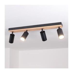 BRILAGI - Bodové svítidlo SELE WOOD ACOUSTIC 4xGU10/30W/230V černá/dřevo WO-OEM-25CF-B04-BK obraz