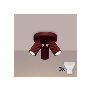 BRILAGI - LED Bodové svítidlo CRESTO 3xGU10/10W/230V burgundy BR.1928 obraz