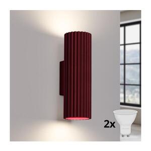 BRILAGI - LED Nástěnné svítidlo CRESTO 2xGU10/10W/230V 20 cm burgundy BR.1926 obraz