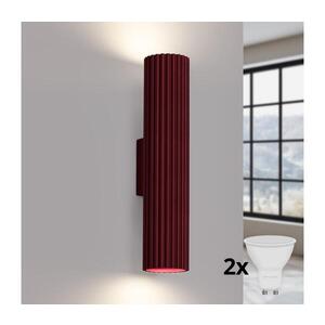 BRILAGI - LED Nástěnné svítidlo CRESTO 2xGU10/10W/230V 30 cm burgundy BR.1927 obraz