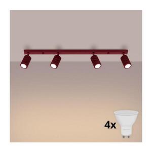 BRILAGI - LED Bodové svítidlo CRESTO 4xGU10/10W/230V burgundy BR.1924 obraz