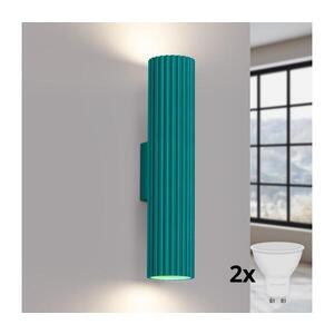BRILAGI - LED Nástěnné svítidlo CRESTO 2xGU10/10W/230V 30 cm tyrkysová BR.1953 obraz