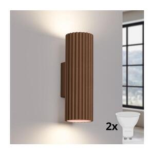 BRILAGI - LED Nástěnné svítidlo CRESTO 2xGU10/10W/230V 20 cm hnědá BR.1965 obraz