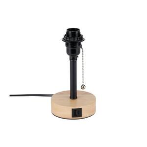 BRILAGI - Stolní lampa s USB portem TABLON 1xE27/25W/230V dub/černá BRI596 obraz