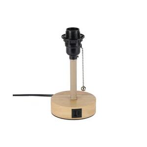 BRILAGI - Stolní lampa s USB portem TABLON 1xE27/25W/230V dub/béžová BRI598 obraz