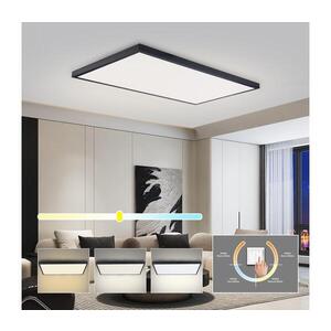BRILAGI -LED Koupelnové stropní svítidlo FRAME LED/96W/230V 120x60 cm IP44 černá BRI642 obraz