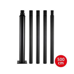 BRILAGI - Kovová tyč pro sloup venkovního osvětlení 5 m stožár pr. 58 mm černá BRI783 obraz