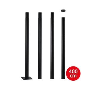 BRILAGI - Kovová tyč pro sloup venkovního osvětlení 4 m stožár pr. 58 mm černá BRI781 obraz