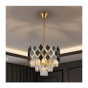 BRILAGI - Lustr na řetězu CRISTAL 5xE14/40W/230V pr. 38 cm zlatá/černá BG72420 obraz