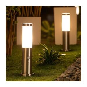 BRILAGI - Venkovní lampa se senzorem NOVA 1xE27/15W/230V 40 cm IP44 matný chrom FG-KH142PSH-40-SEN-SIL obraz