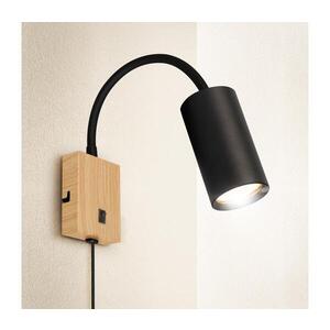 BRILAGI - Flexibilní nástěnná lampa SELE 1xGU10/30W/230V černá/dekor dubu WO-SELEWL-BK-WD01-OEM obraz