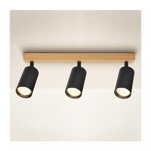 BRILAGI - Bodové svítidlo SELE 3xGU10/30W/230V černá/dekor dubu WO-SELE-BK-WD03-OEM obraz