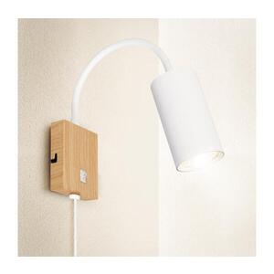 BRILAGI - Flexibilní nástěnná lampa SELE 1xGU10/30W/230V bílá/dekor dubu WO-SELEWL-WH-WD01-OEM obraz