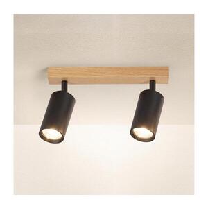 BRILAGI - Bodové svítidlo SELE 2xGU10/30W/230V černá/dekor dubu WO-SELE-BK-WD02-OEM obraz