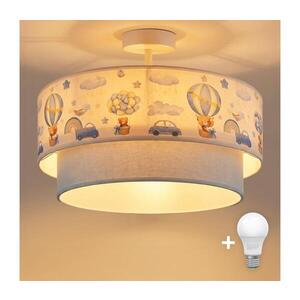 BRILAGI-LED Dětský přisazený lustr BOBO 1xE27/60W/230V pr.40cm krém./modrá/medv. 8590828051237 obraz