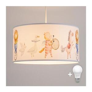 BRILAGI - LED Dětský lustr na lanku BOBO 1xE27/60W/230V pr. 35 cm bílá/zvířátka 8590828051091 obraz