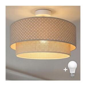 BRILAGI-LED Přisazený lustr BOHO BOBO 1xE27/60W/230V pr.40 cm puntíky béž./krém. 8590828051152 obraz