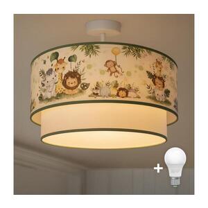 BRILAGI-LED Dětský přisazený lustr BOBO 1xE27/60W/230V pr.40 cm krém./zel./džun. 8590828051299 obraz