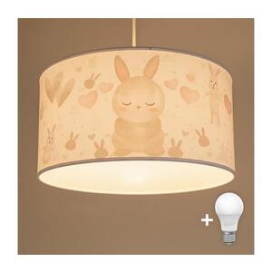 BRILAGI - LED Dětský lustr na lanku BOBO 1xE27/60W/230V pr. 35 cm bílá/králíčci 8590828051350 obraz