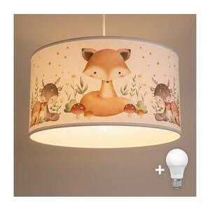 BRILAGI - LED Dětský lustr na lanku BOBO 1xE27/60W/230V pr. 35 cm bílá/zvířátka 8590828051381 obraz