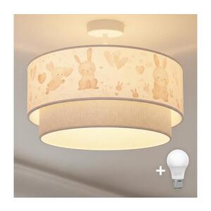 BRILAGI-LED Dětský přisazený lustr BOBO 1xE27/60W/230V pr.40 cm krém./šedá/král. 8590828051213 obraz