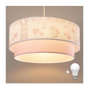BRILAGI- LED Dětský lustr na lanku BOBO 1xE27/60W/230V pr.40 cm krém./růž./král. 8590828051305 obraz