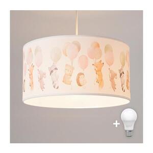 BRILAGI - LED Dětský lustr na lanku BOBO 1xE27/60W/230V pr. 35 cm bílá/zvířátka 8590828051107 obraz