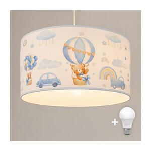 BRILAGI - LED Dětský lustr na lanku BOBO 1xE27/60W/230V pr. 35 cm modrá/medvídci 8590828051367 obraz