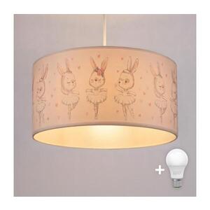BRILAGI - LED Dětský lustr na lanku BOBO 1xE27/60W/230V pr. 35 cm bílá/králíčci 8590828051138 obraz