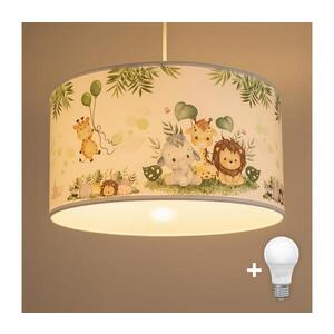 BRILAGI - LED Dětský lustr na lanku BOBO 1xE27/60W/230V pr. 35 cm bílá/džungle 8590828051398 obraz