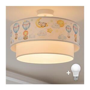 BRILAGI-LED Dětský přisazený lustr BOBO 1xE27/60W/230V pr. 40 cm bílá/béž./zvíř. 8590828051190 obraz