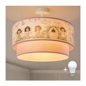 BRILAGI - LED Dětský přisazený lustr BOBO 1xE27/60W/230V pr. 40 cm růžová/víly 8590828051251 obraz