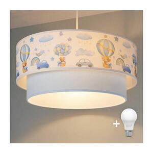 BRILAGI-LED Dětský lustr na lanku BOBO 1xE27/60W/230V pr.40 cm krém./modrá/medv. 8590828051220 obraz