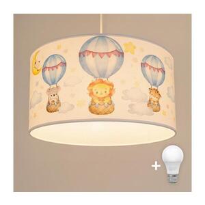 BRILAGI - LED Dětský lustr na lanku BOBO 1xE27/60W/230V pr. 35 cm bílá/zvířátka 8590828051343 obraz