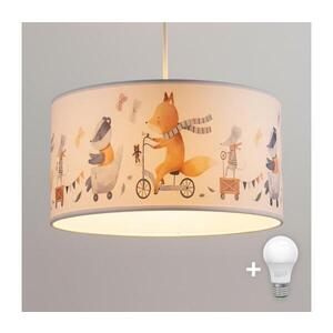 BRILAGI - LED Dětský lustr na lanku BOBO 1xE27/60W/230V pr. 35 cm bílá/zvířátka 8590828051114 obraz
