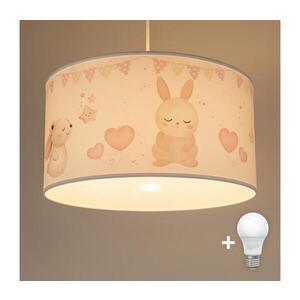 BRILAGI - LED Dětský lustr na lanku BOBO 1xE27/60W/230V pr. 35 cm bílá/králíčci 8590828051404 obraz