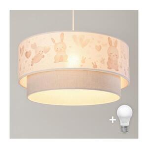 BRILAGI- LED Dětský lustr na lanku BOBO 1xE27/60W/230V pr.40 cm krém./šedá/král. 8590828051206 obraz