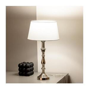 BRILAGI - Stolní lampa CERIA 1xE27/60W/230V pr. 25 cm lesklý chrom/bílá 1xEG78312+1xEG781032 obraz