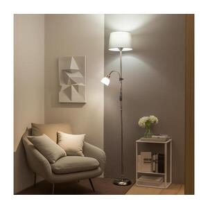 BRILAGI - Stojací lampa CERIA 1xE27/100W/230V + 1xE14/25W matný chrom/šedá 1xBG2826+1xEG781036 obraz