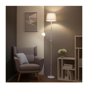 BRILAGI - Stojací lampa CERIA 1xE27/100W/230V + 1xE14/25W bílá/šedá 1xBG2824+1xEG781036 obraz