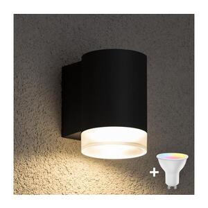 BRILAGI - LED RGBW Venkovní nástěnné svítidlo MATERA 1xGU10/4, 8W/230V černá IP54 BG0689+AI2382 obraz